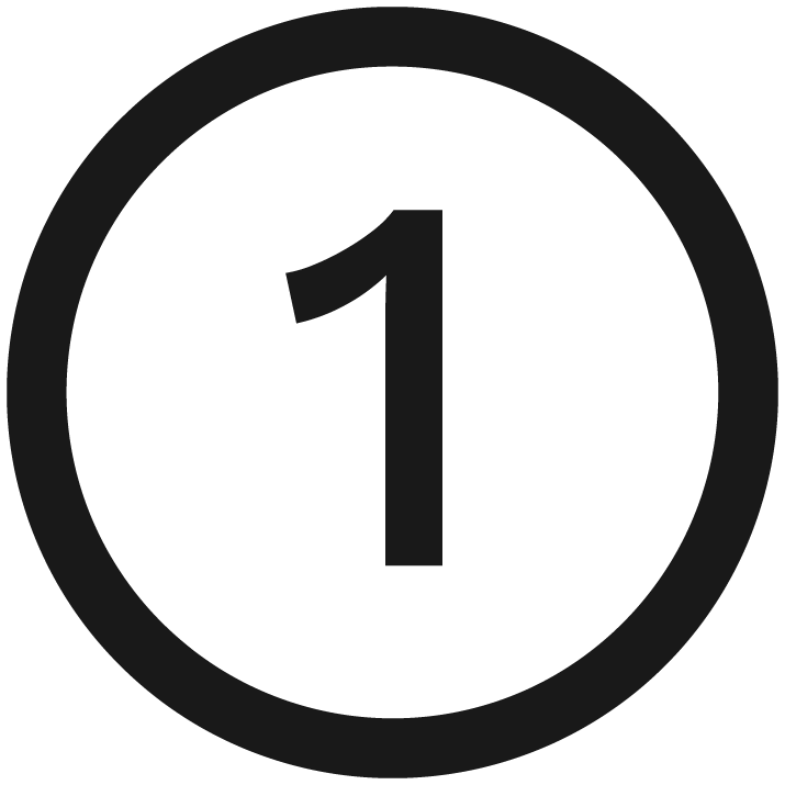 A number 1 in a circle