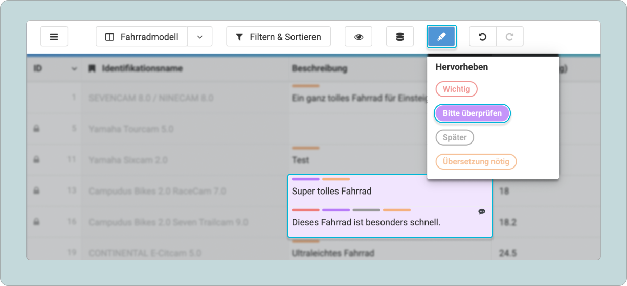Highlight Data Feature