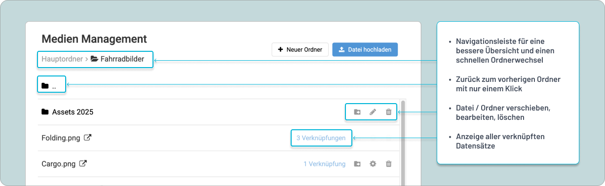 media management UI