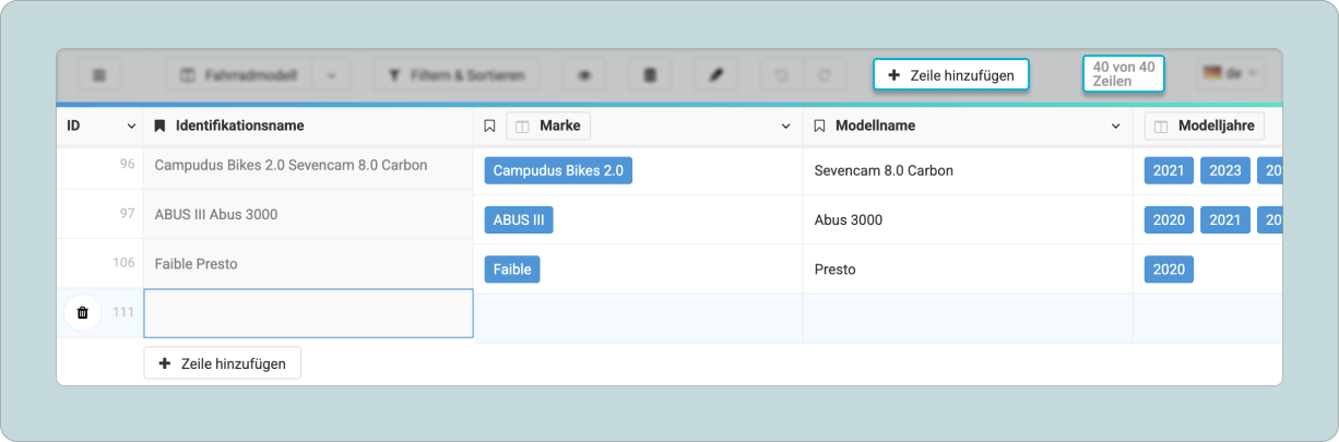 add row in tableview