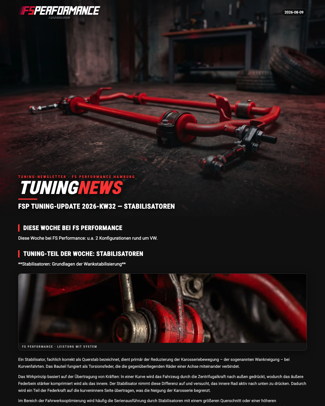 FSP Tuning-Update 2026-KW32 — Stabilisatoren