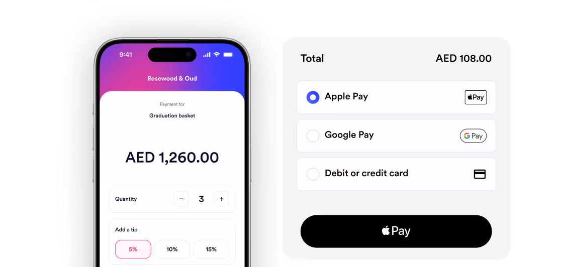 A cell phone with a payment card next to it.