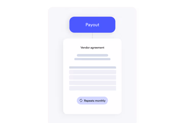 A payout form on a tablet screen.