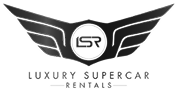 Logo for Luxury Supercar Rentals featuring stylized wings and the letters 'LSR' in the center.