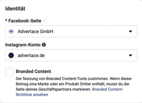 Instagram Ads - Identität bestimmen