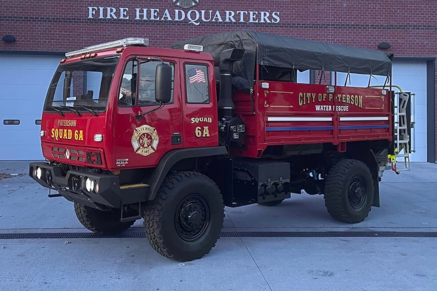 Paterson Fire Department’s Acela Monterra High-Water/Flood Rescue truck ready for emergency response in New Jersey