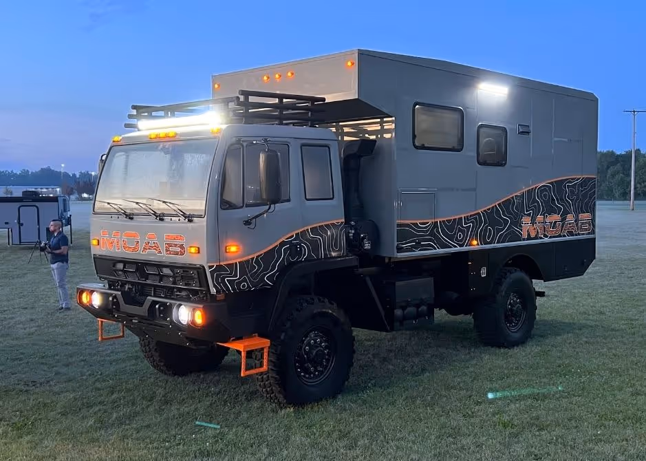 The MOAB Project’s Acela Monterra 4x4 with custom-designed overlanding body on display at Overland Expo East