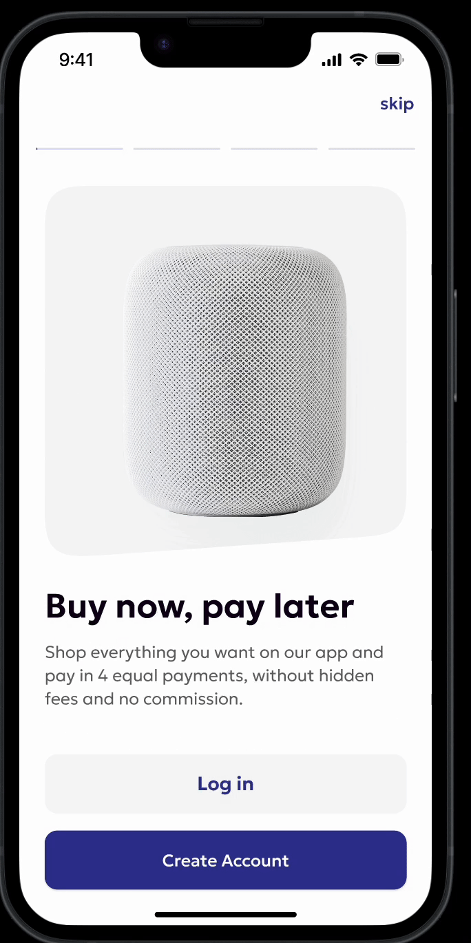 Onboarding Tutorial with a loader