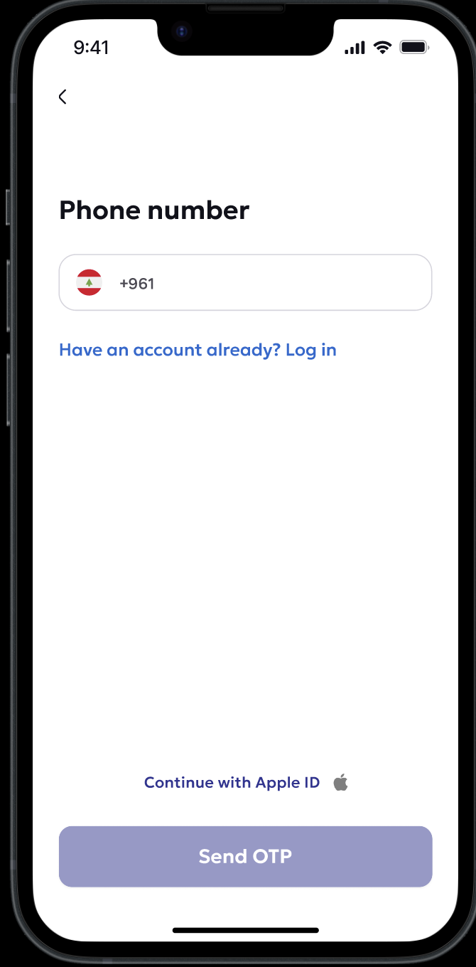 Registration with Phone numner 