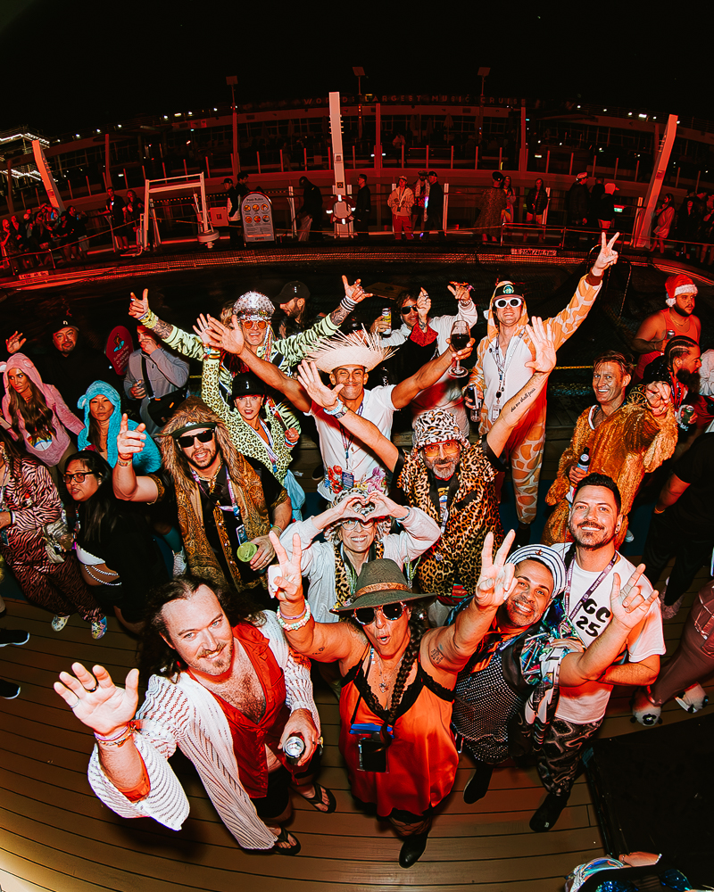 Festival cruise audience immersed in music, creating lasting memories