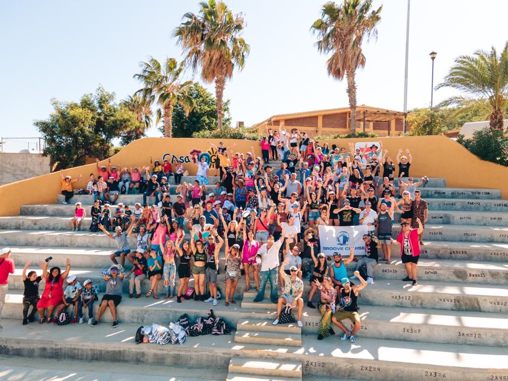 Groove Cruise guests volunteering with Whet Foundation abroad