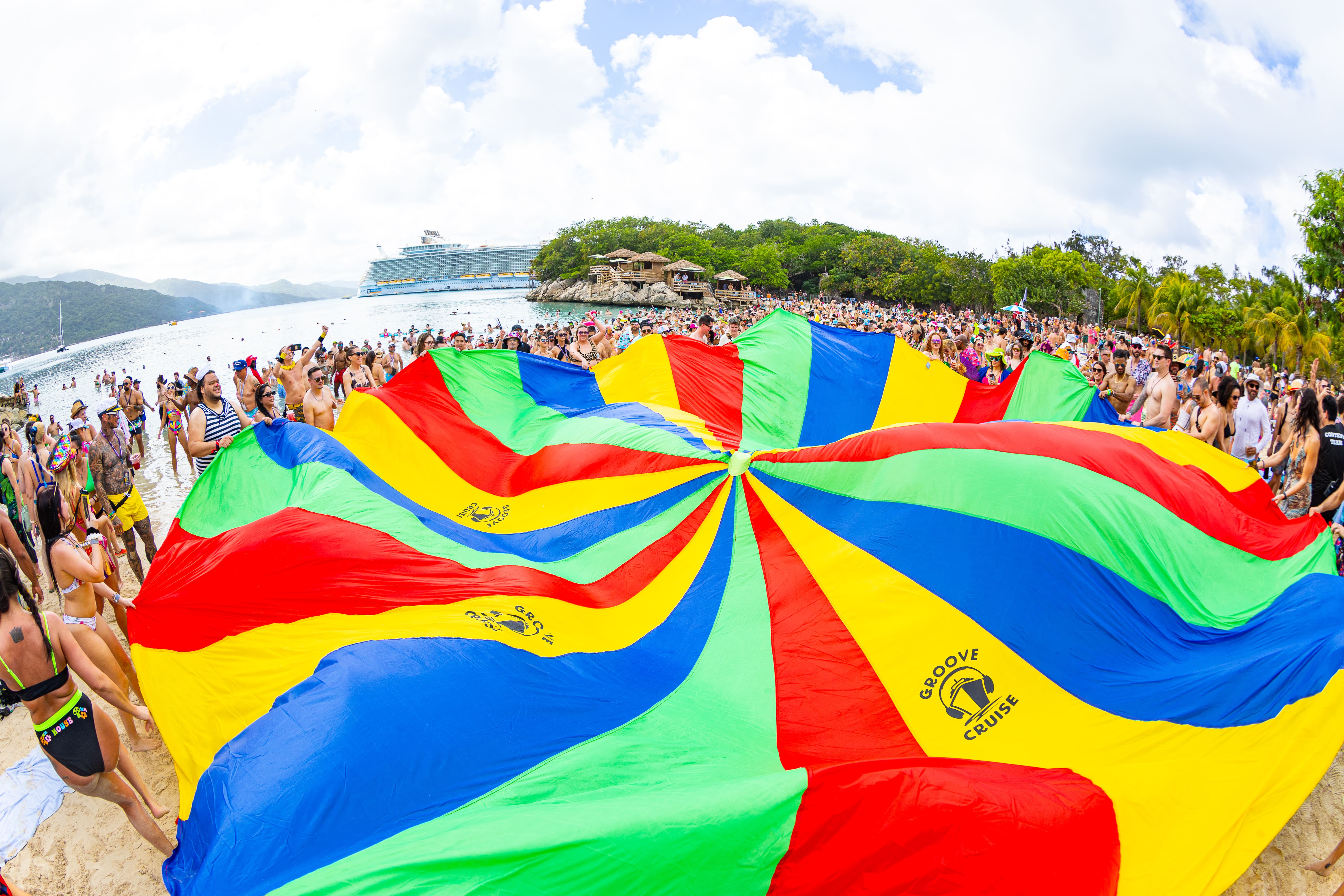 Music cruise festival private beach party on island