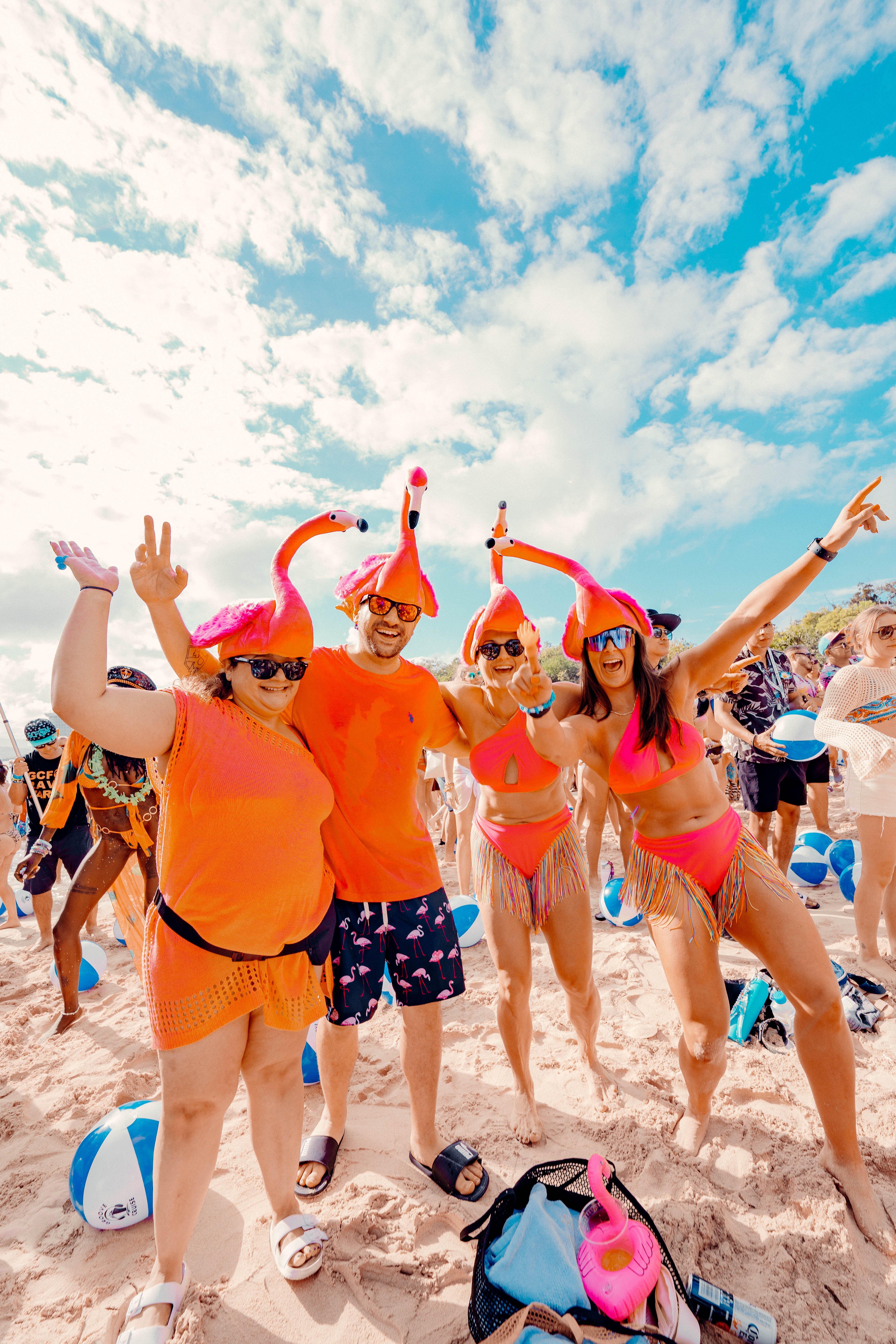 Tropical-themed festival cruise outfits for Groove Cruise island stop