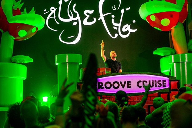Aly & Fila performing a legendary music festival cruise trance set