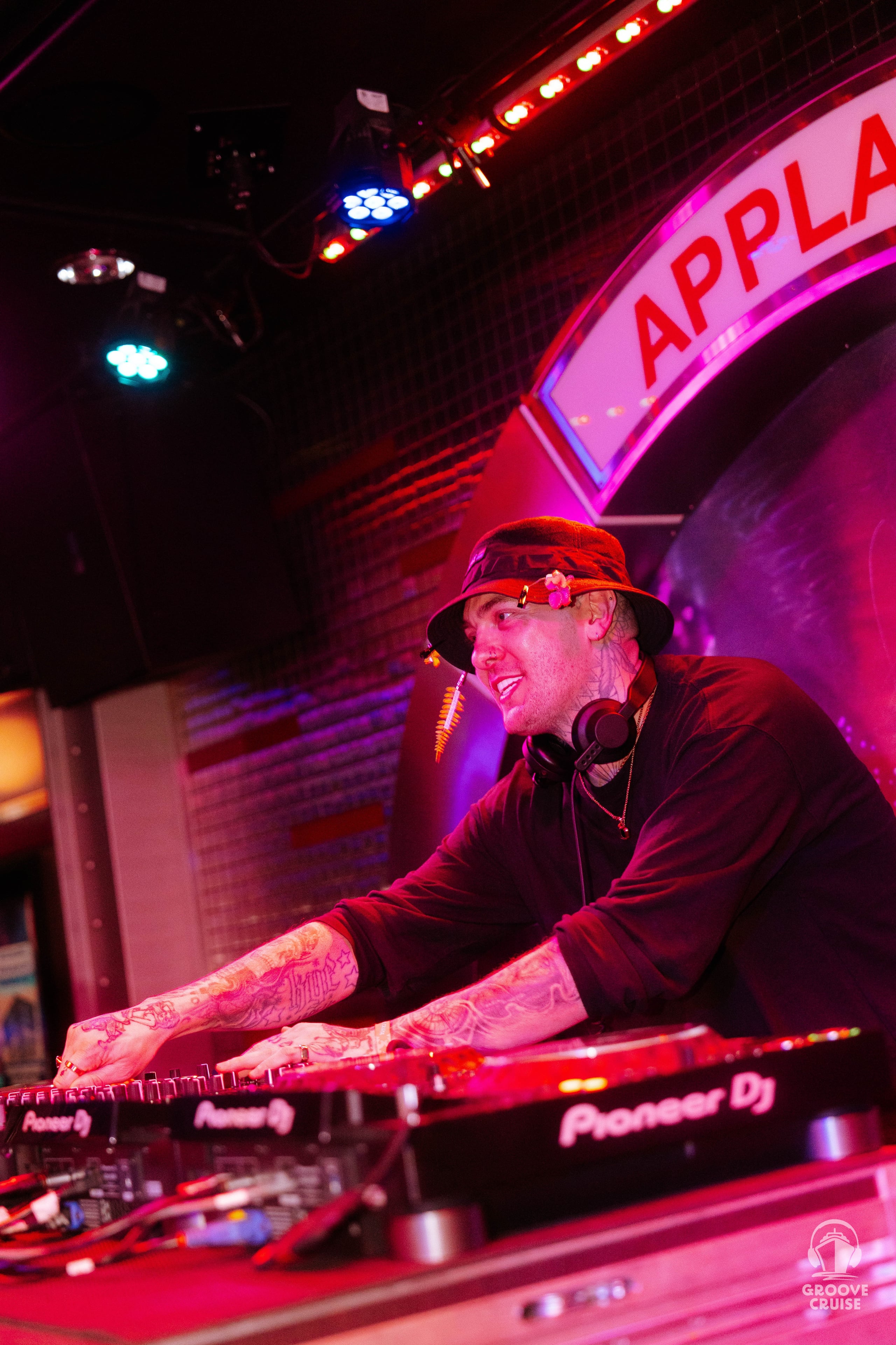 Deeper Purpose performing a high-energy drum & bass set on Groove Cruise