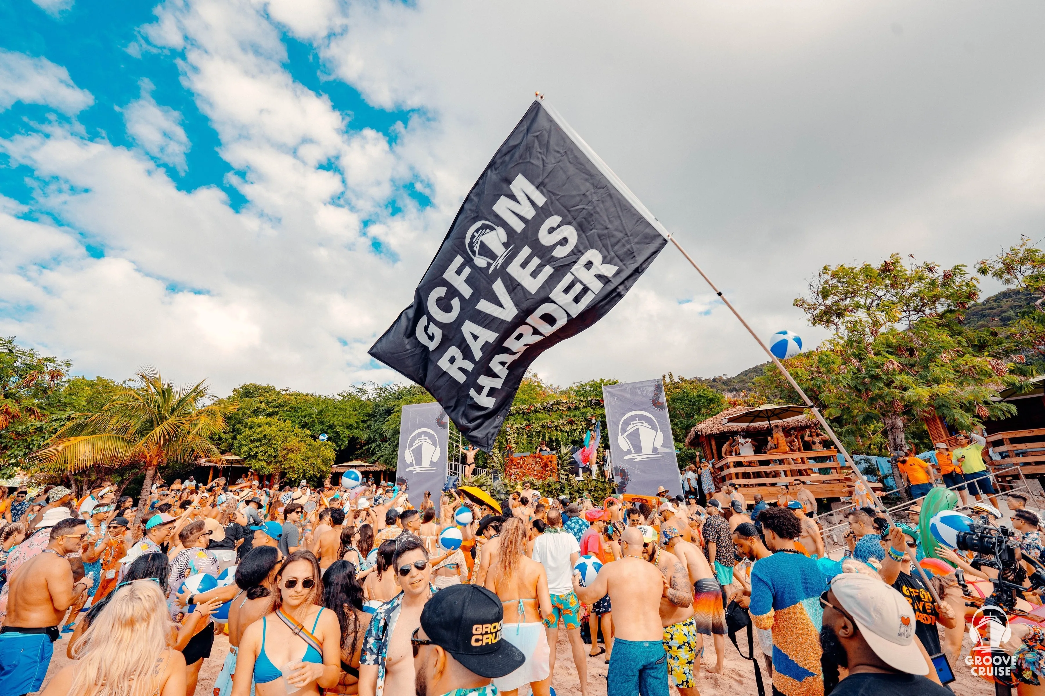 Groove Cruise destination party on the beach
