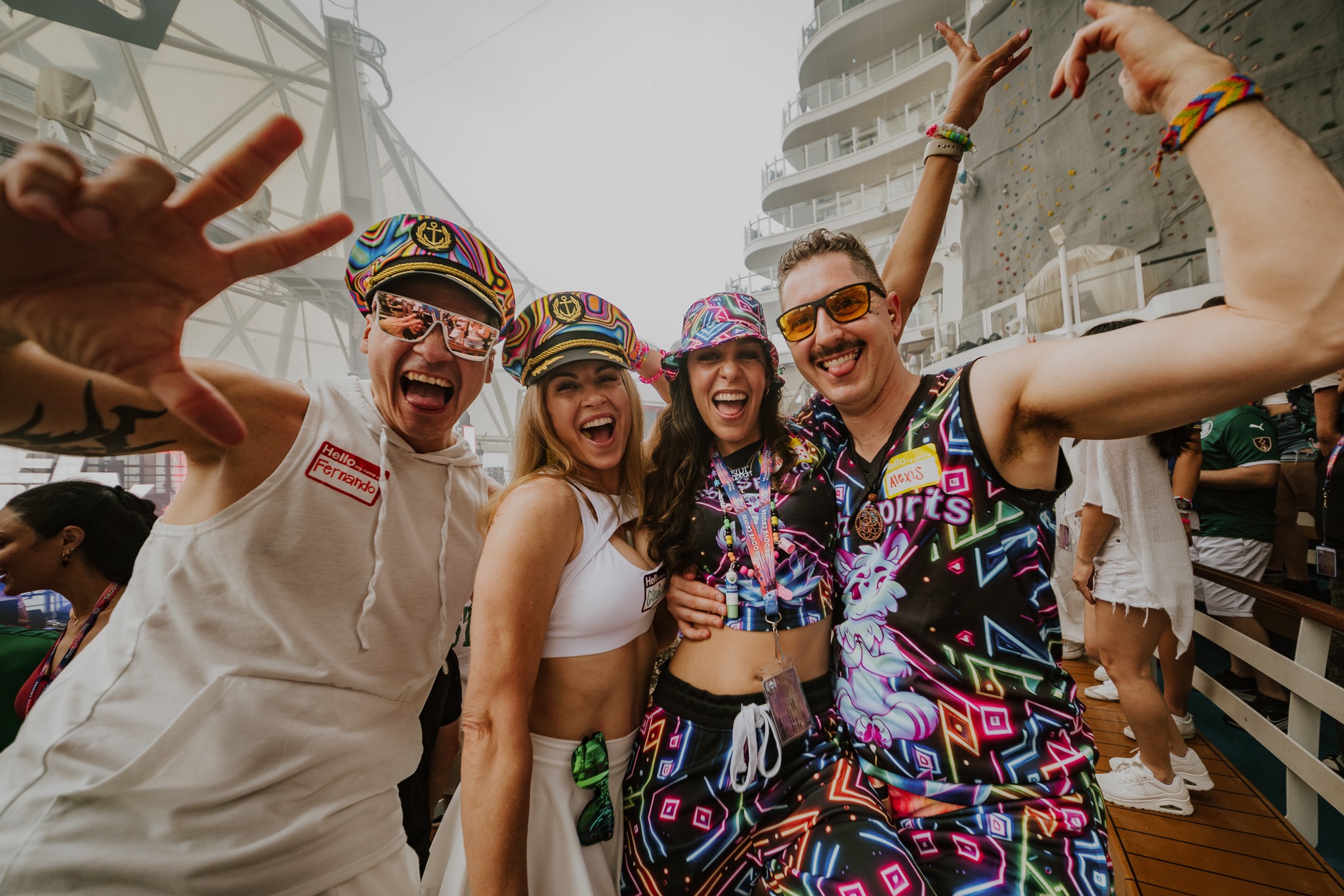 Captains smiling for a photo on Groove Cruise 2026.