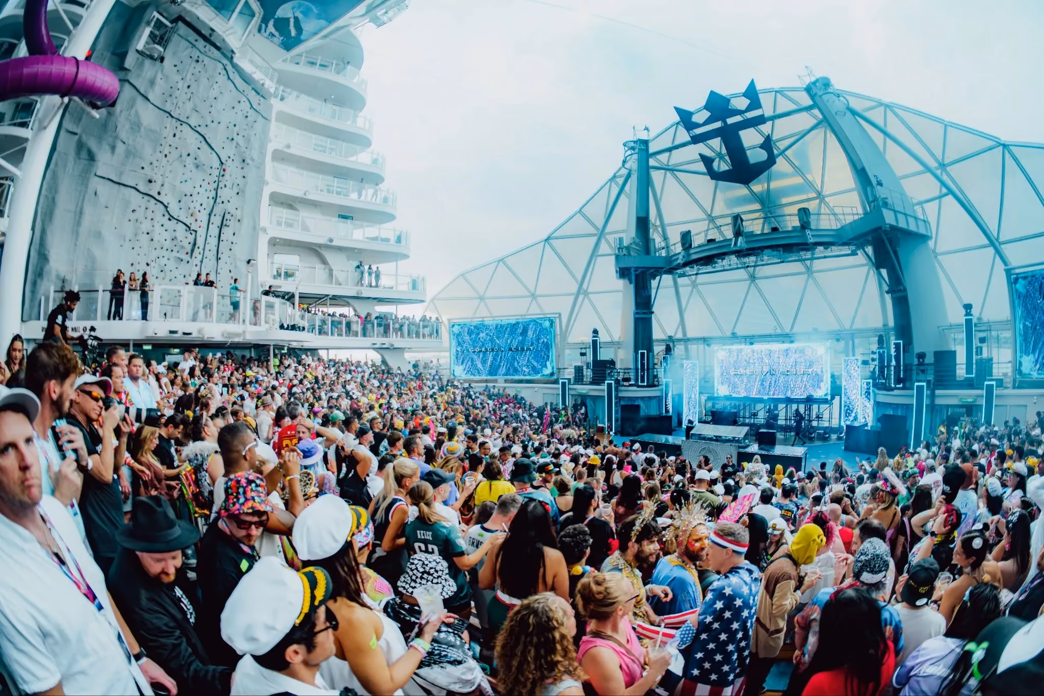 Gorgon City playing the AquaTheater on Groove Cruise 2026