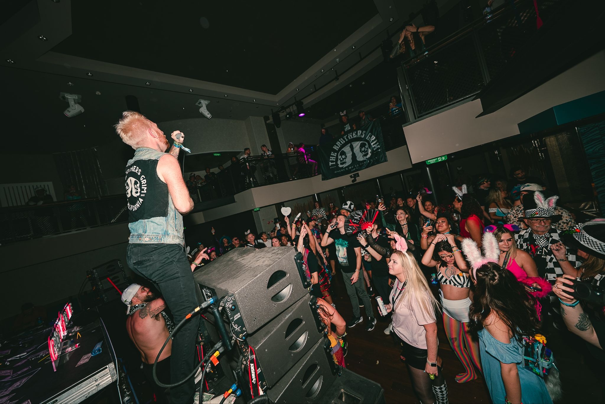  Fans singing along at the Taking Back Emo party on Groove Cruise‍