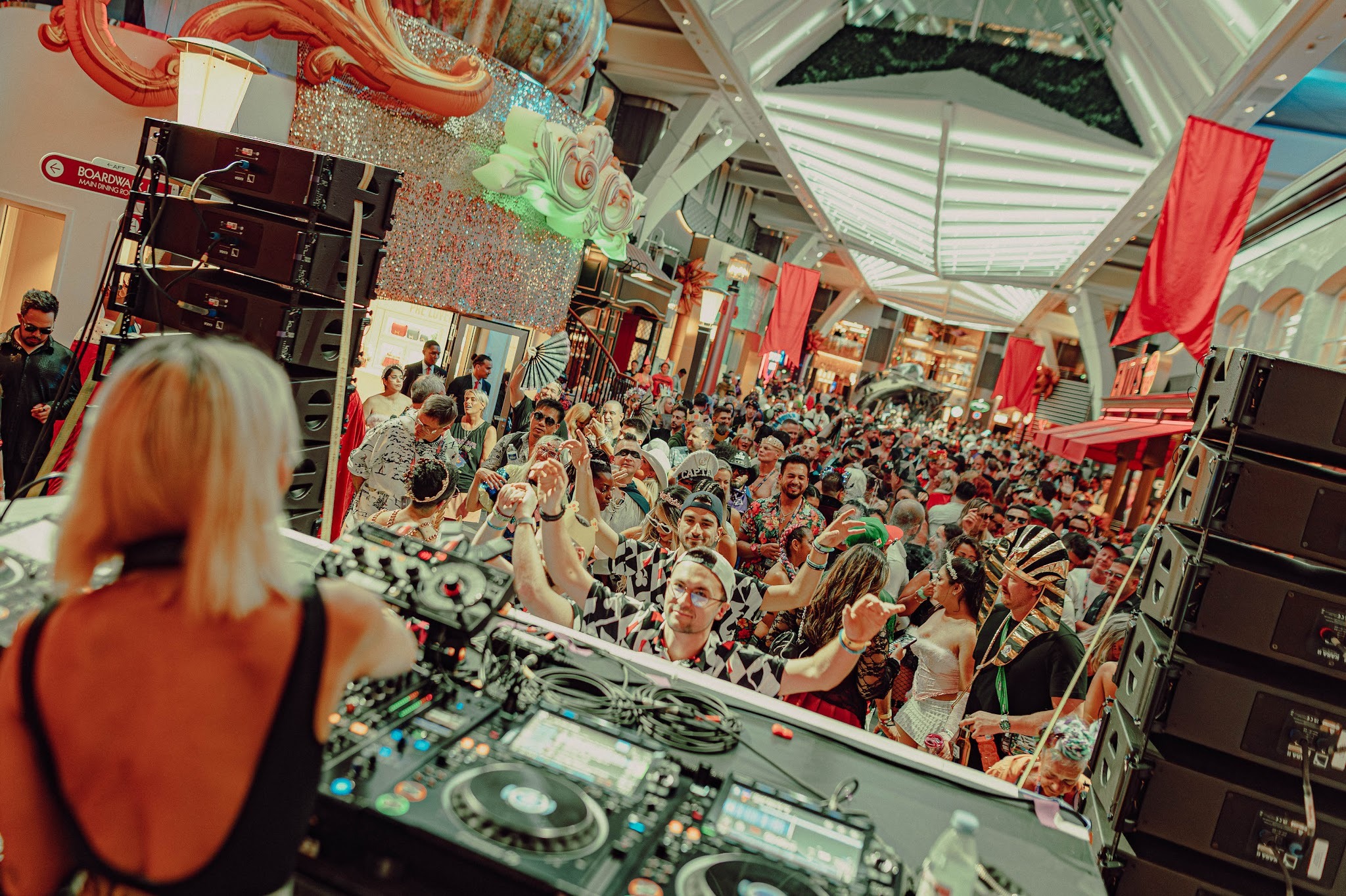  Leena Punks performing a trance DJ set on the Royal Promenade during Groove Cruise.