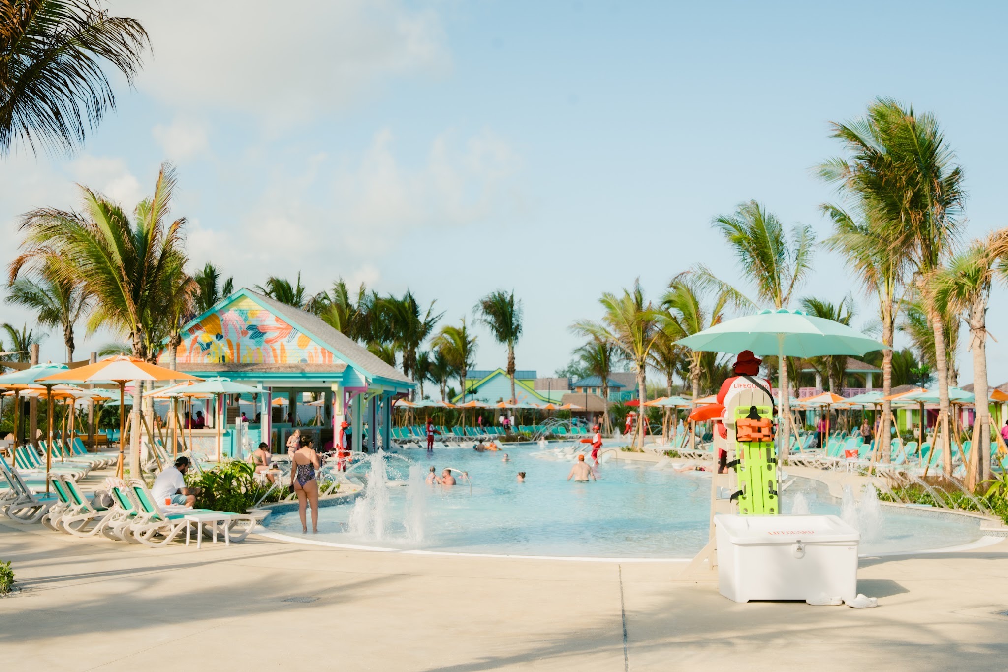 Pool and lounge area at Royal Beach Club Paradise Island in The Bahamas.