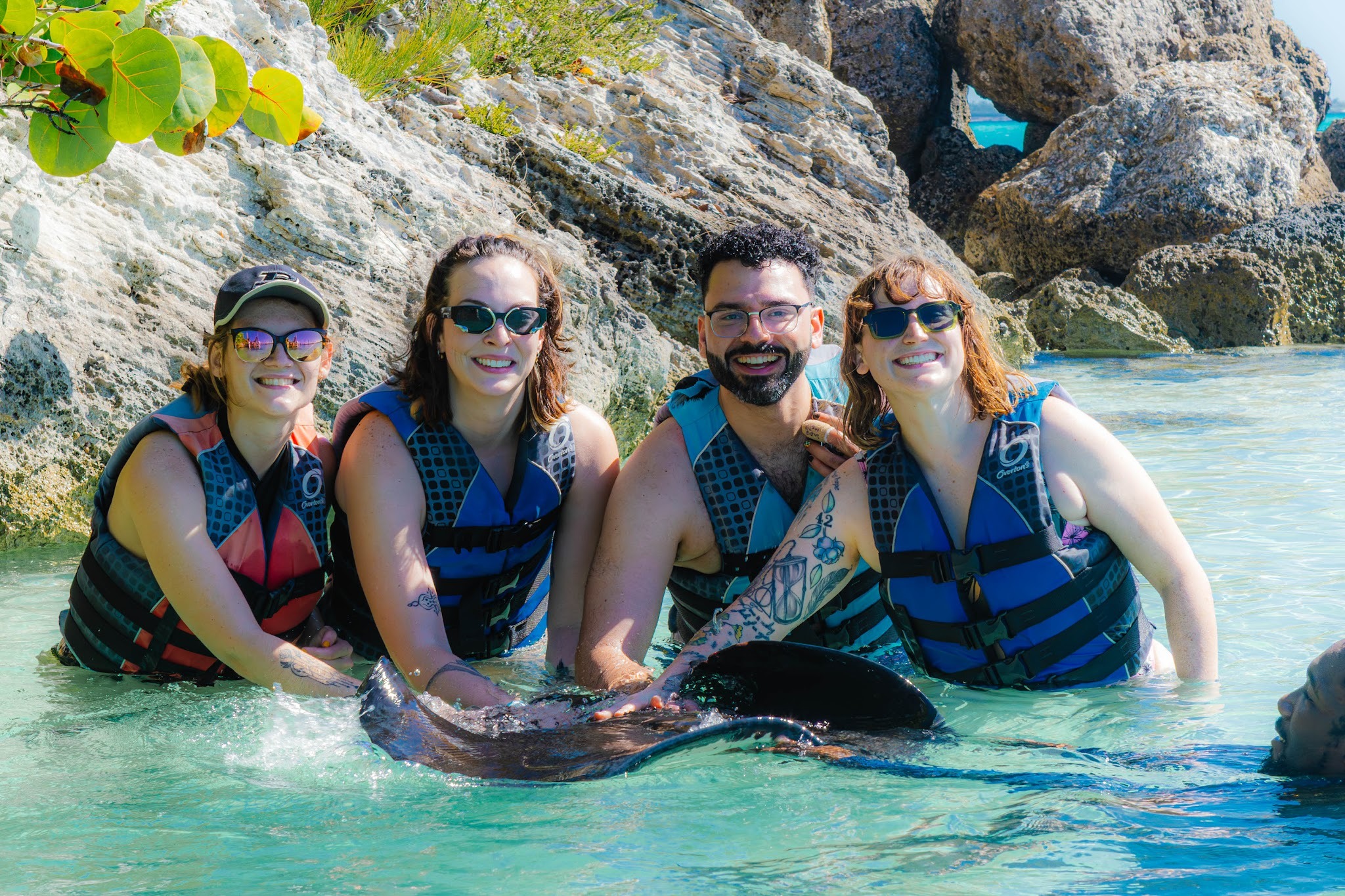 Artist-hosted excursion during Groove Cruise 2026, swimming with stingrays at the destination.
