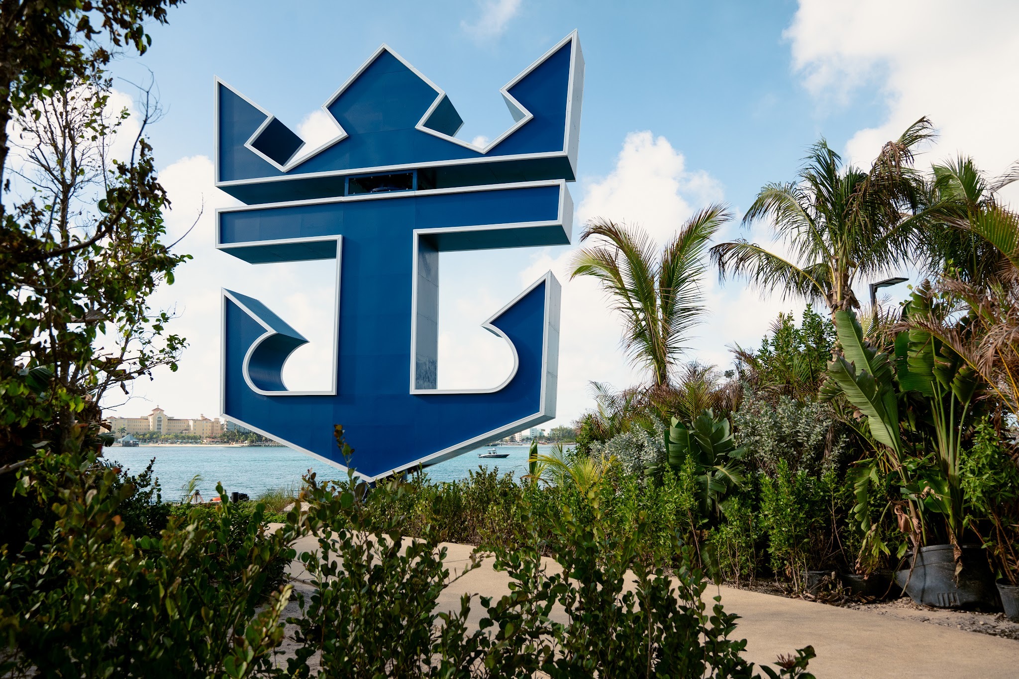 Royal Caribbean’s welcome sign to Royal Beach Club at Paradise Island.