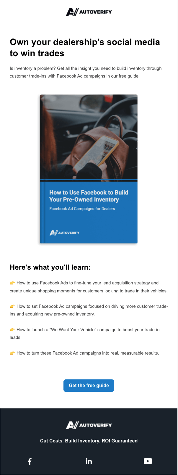 Redesigned email for new campaign