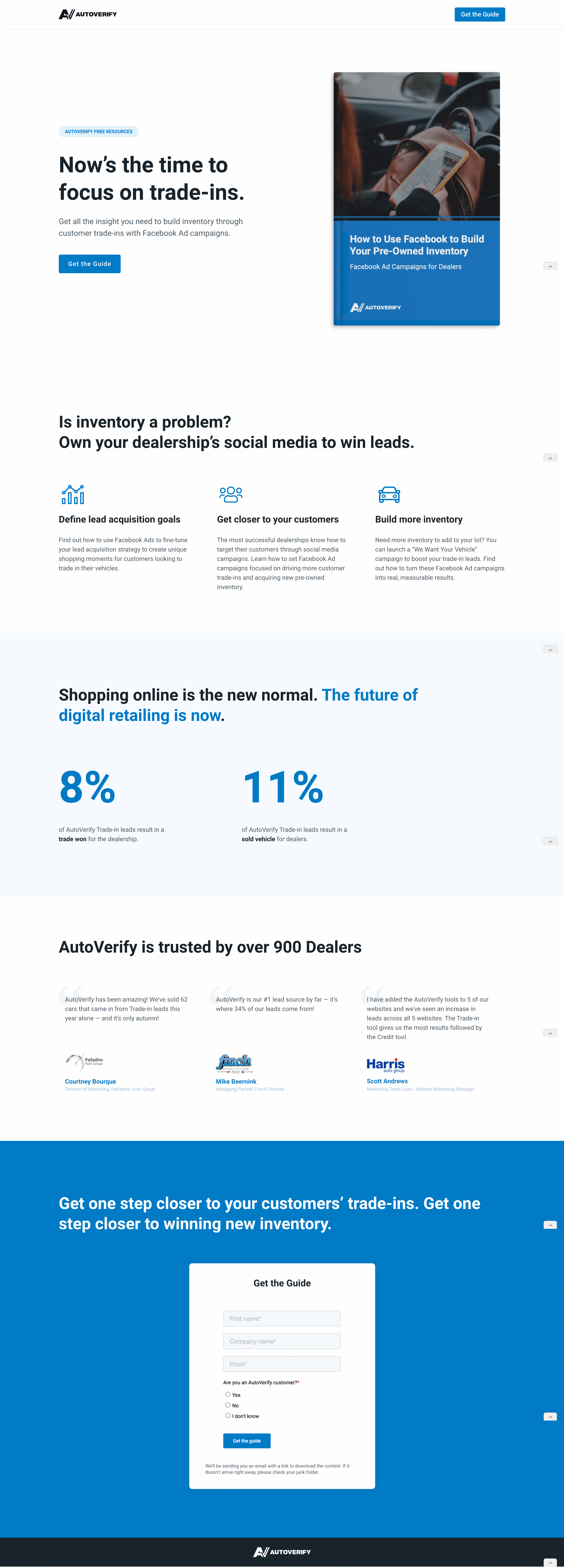 Landing page from email campaign