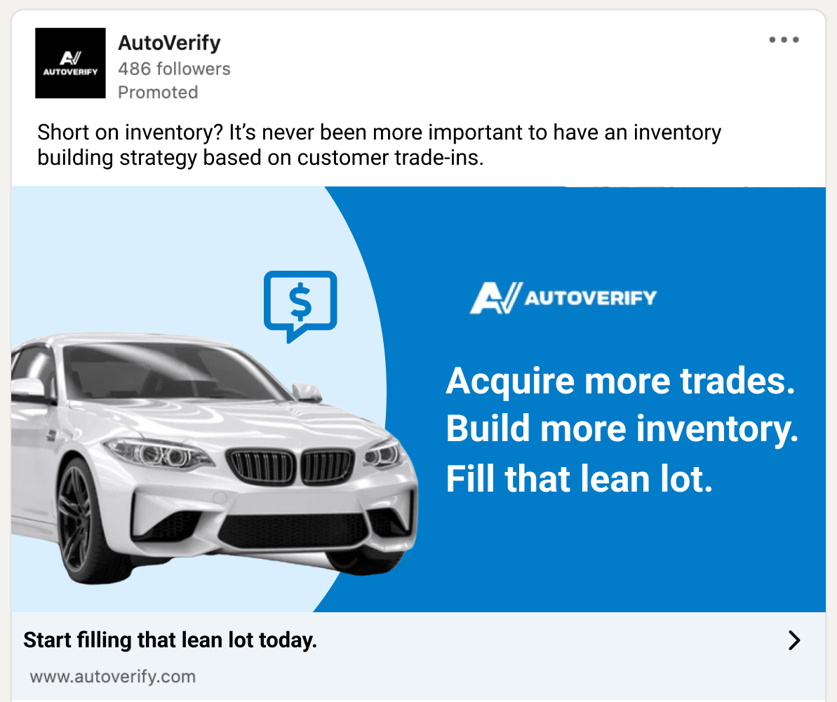 Existing ad from AutoVerify