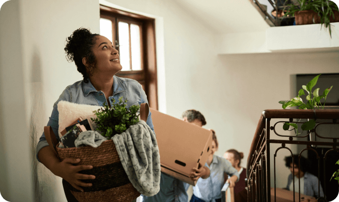 people moving into house