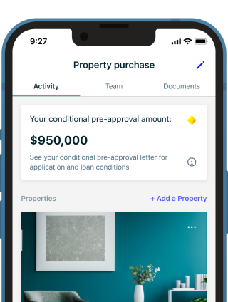 Half iphone with home-in app open