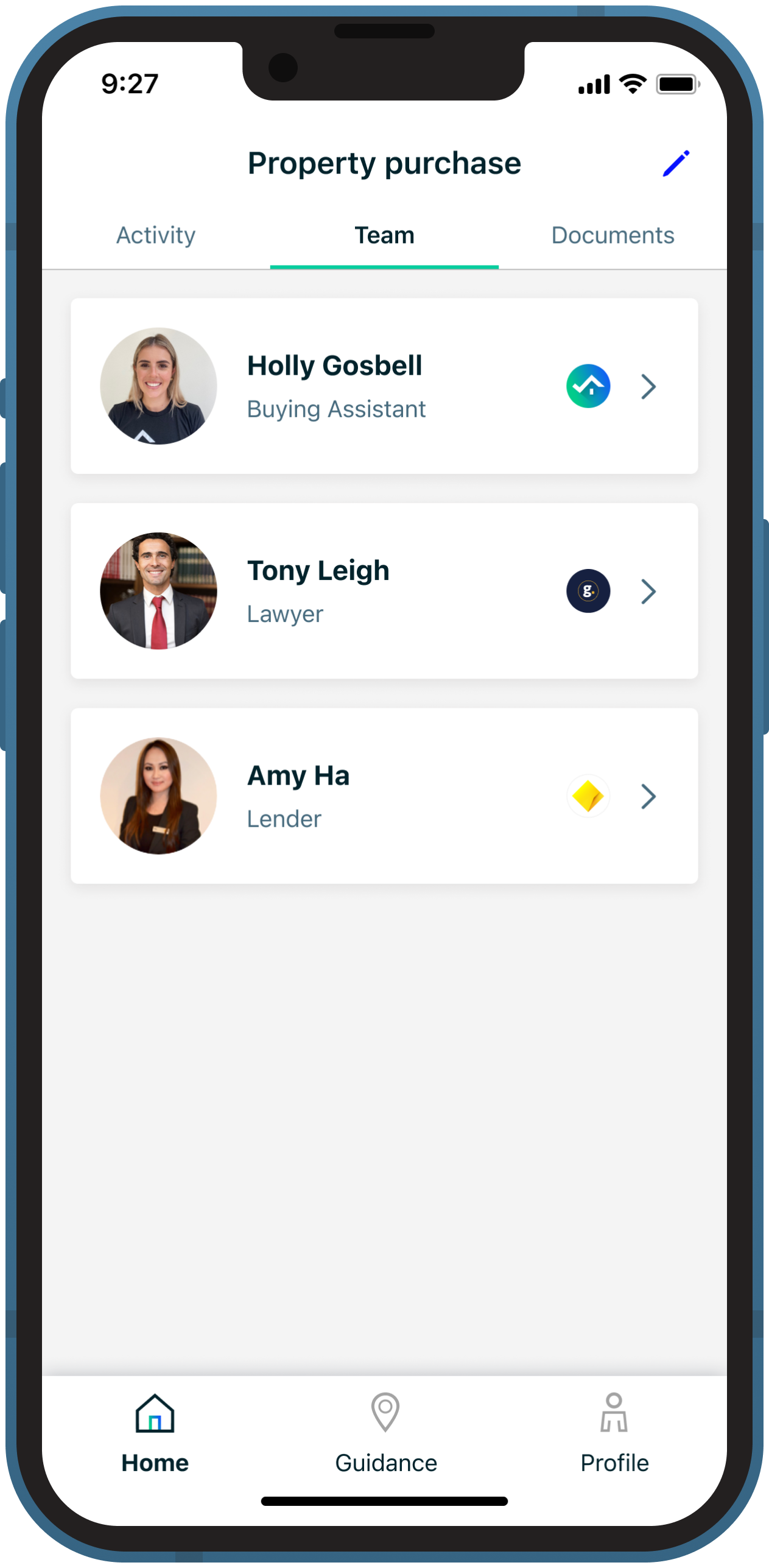 Screenshot of iphone with app