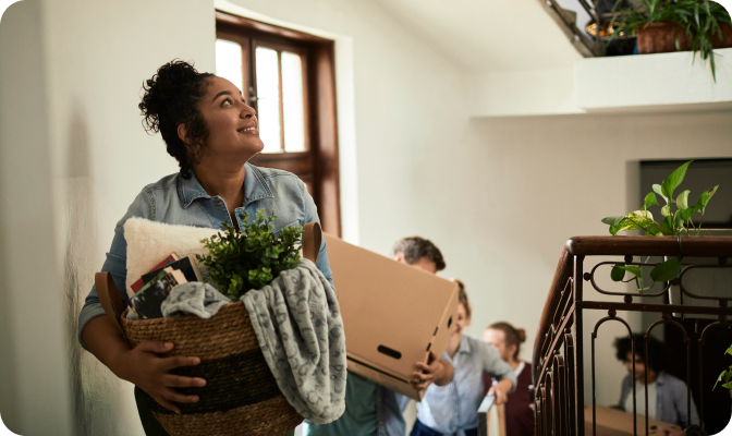 people moving into house
