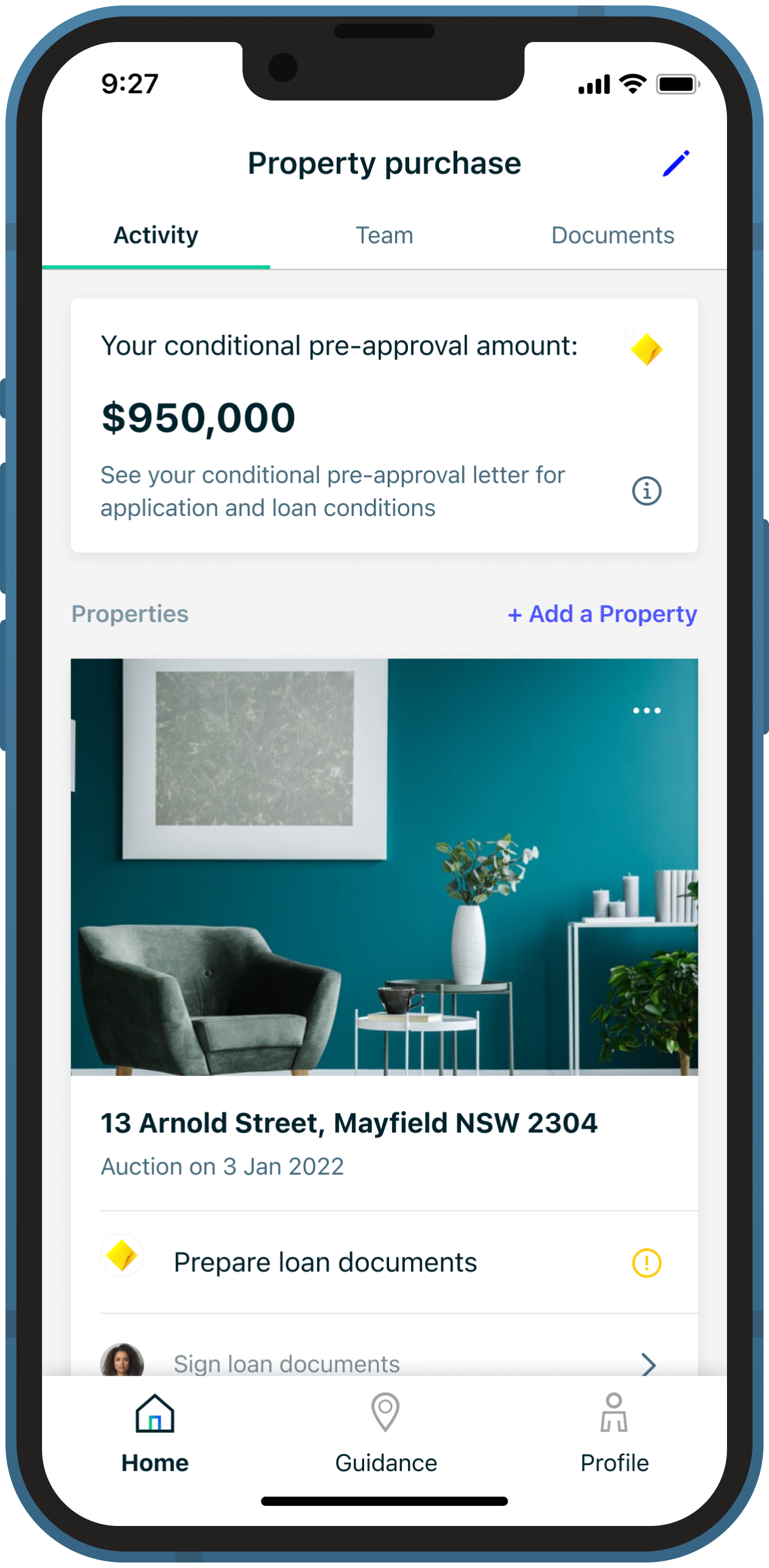 Screenshot of iphone with app