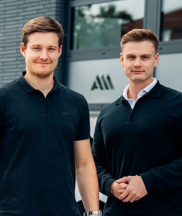 Marvin Flenche und Alexander Thieme, Geschäftsführer der A&M Unternehmerberatung