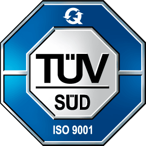 TÜV SÜD Siegel ISO 9001 – zertifiziertes Qualitätsmanagementsystem