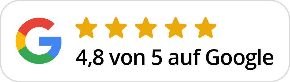 4,8 von 5 Sternen auf Google