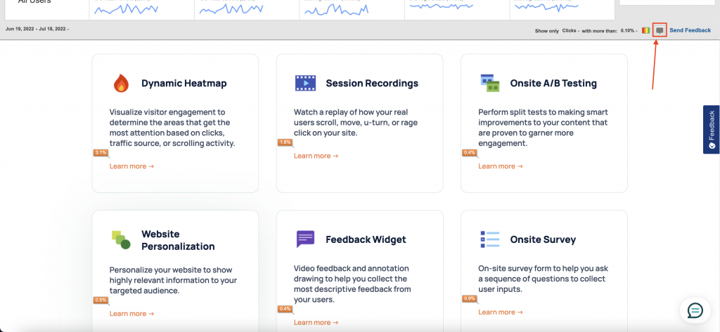 google analytics heatmap extension screenshot