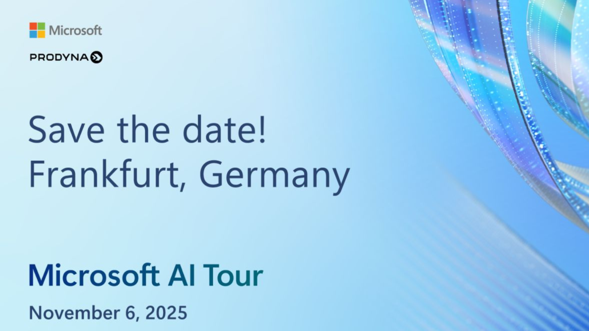 Another Microsoft AI Tour, this time in Frankfurt 