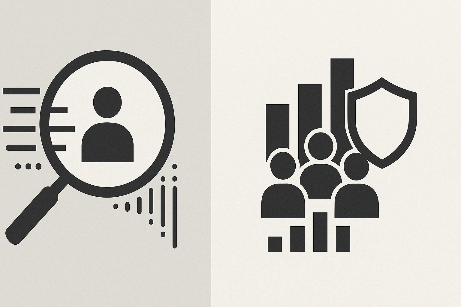 Contrast of individual surveillance versus aggregated privacy-preserving analytics