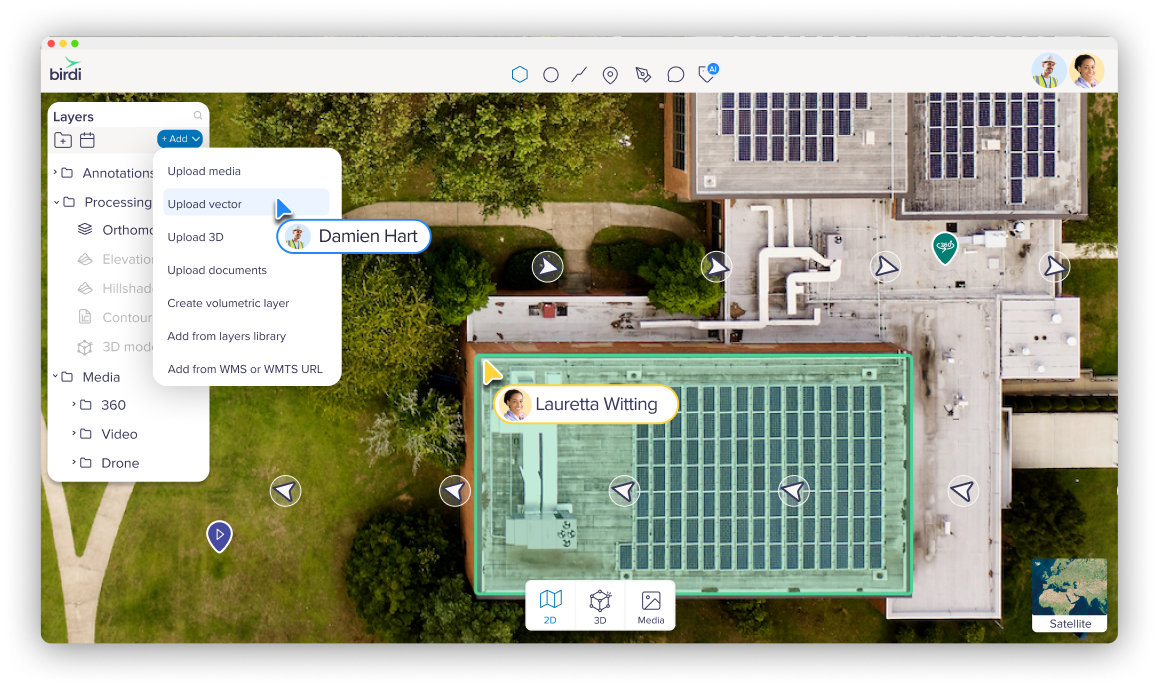 Upload, visualize and compare with Birdi