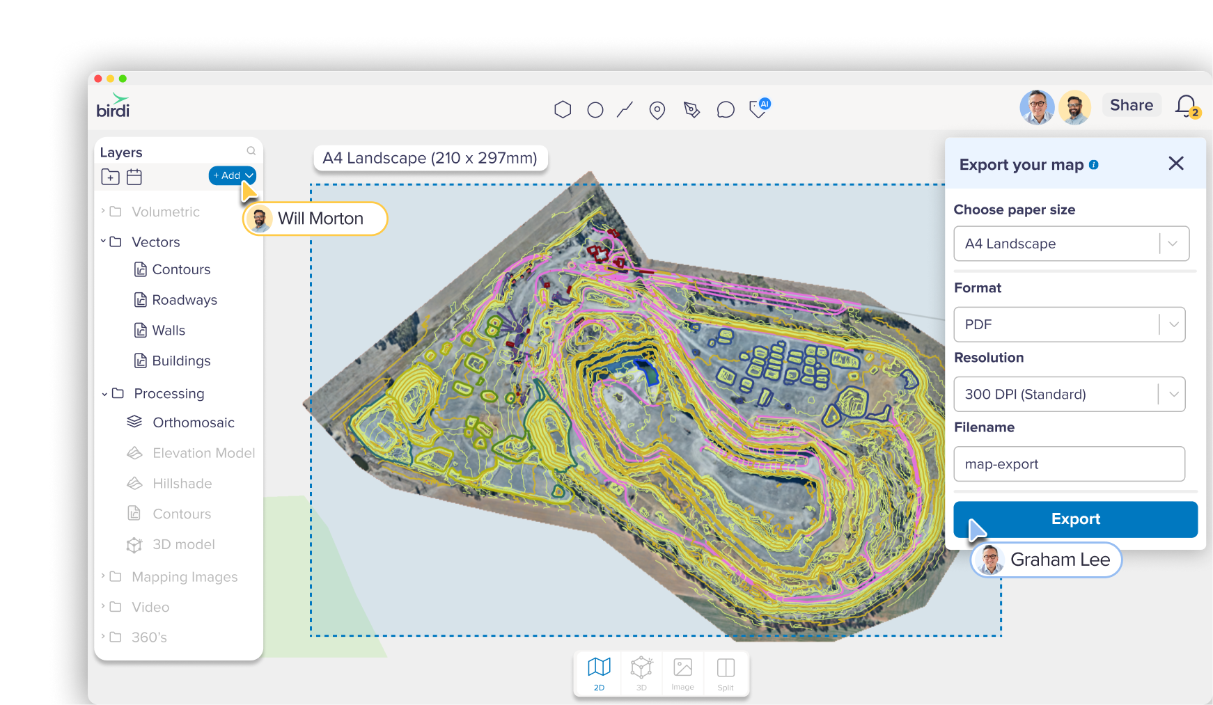 Geospatial reporting in Birdi
