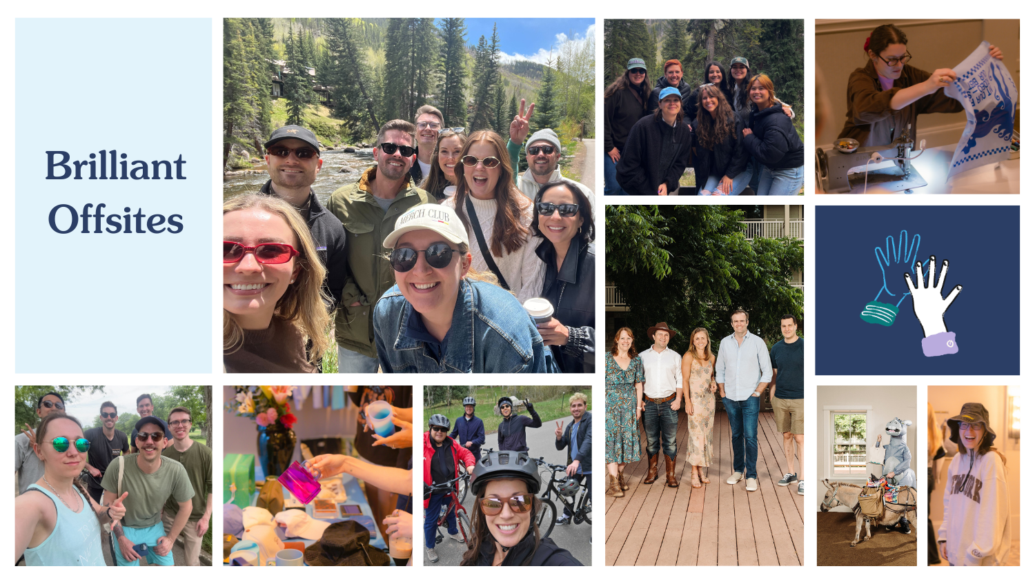 Team member bonding at company offsite
