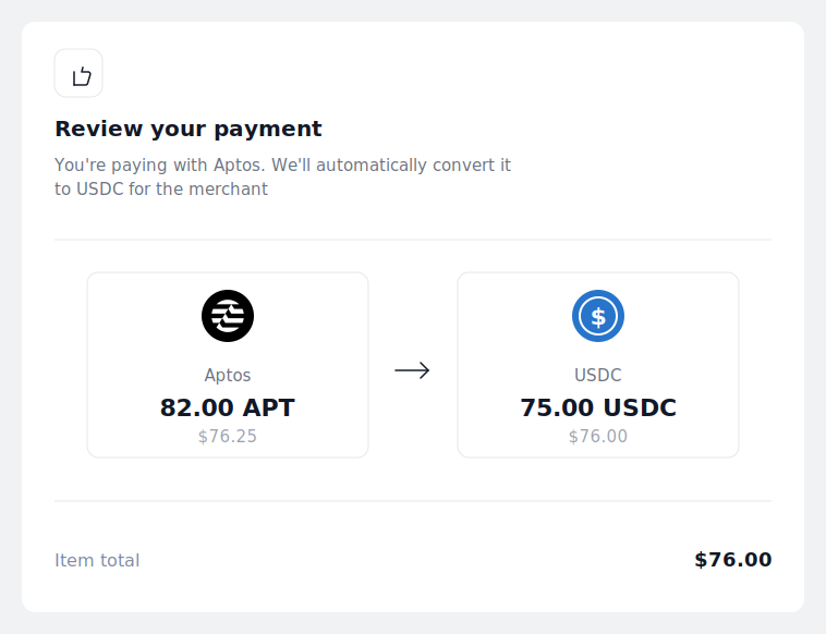 Aptos - Pay with Crypto