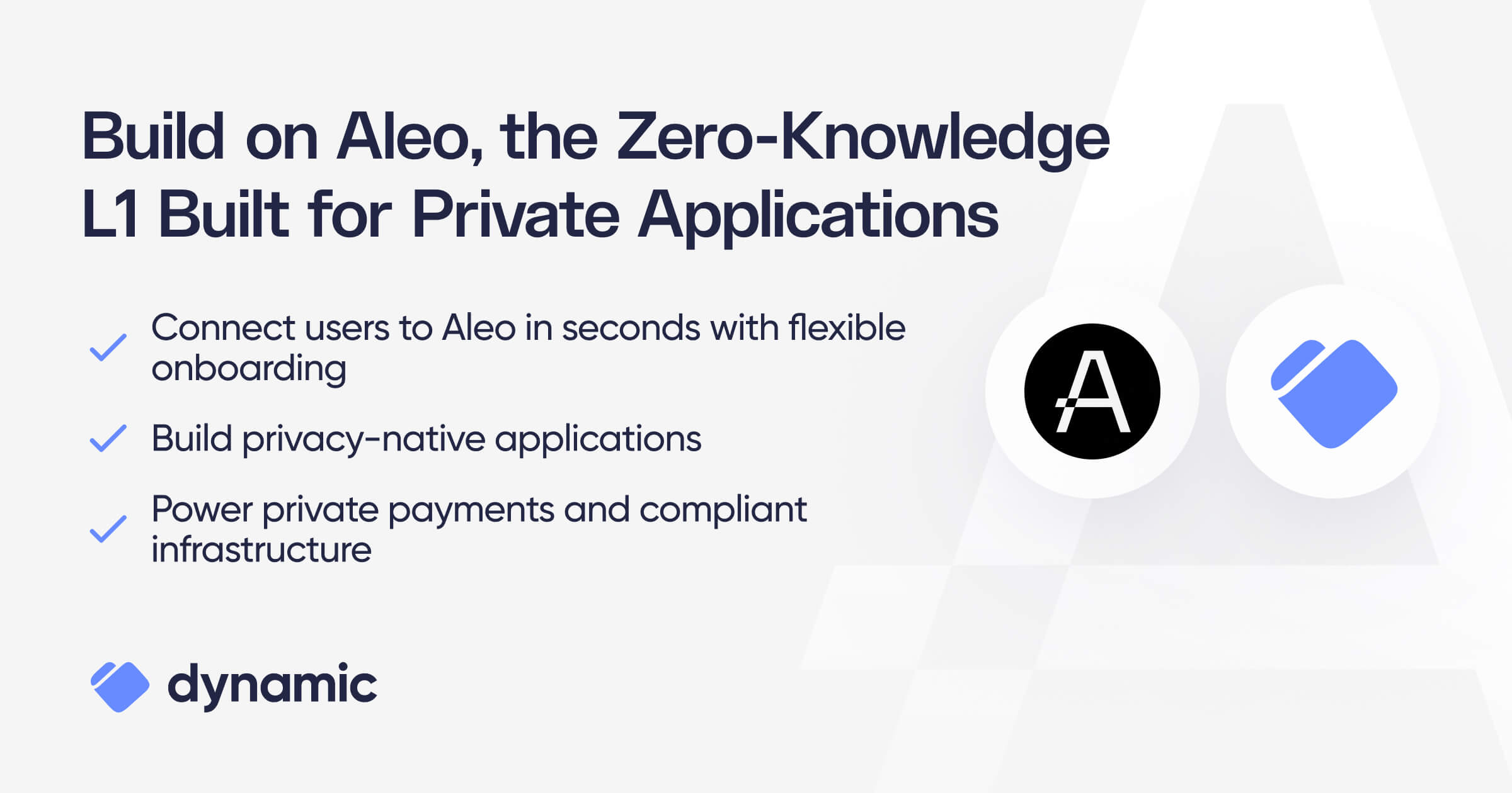 dynamic.xyz — Aleo is a privacy-first Layer 1 blockchain using zero-knowledge proofs to power private…
