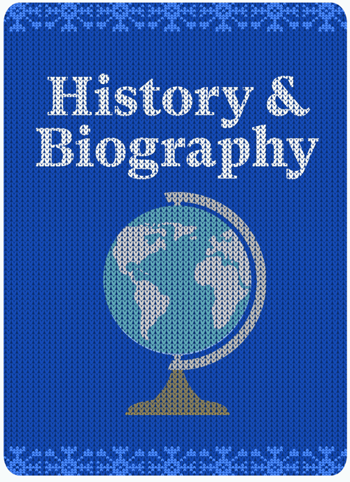 History & Biography Genre image using a sweater motif.