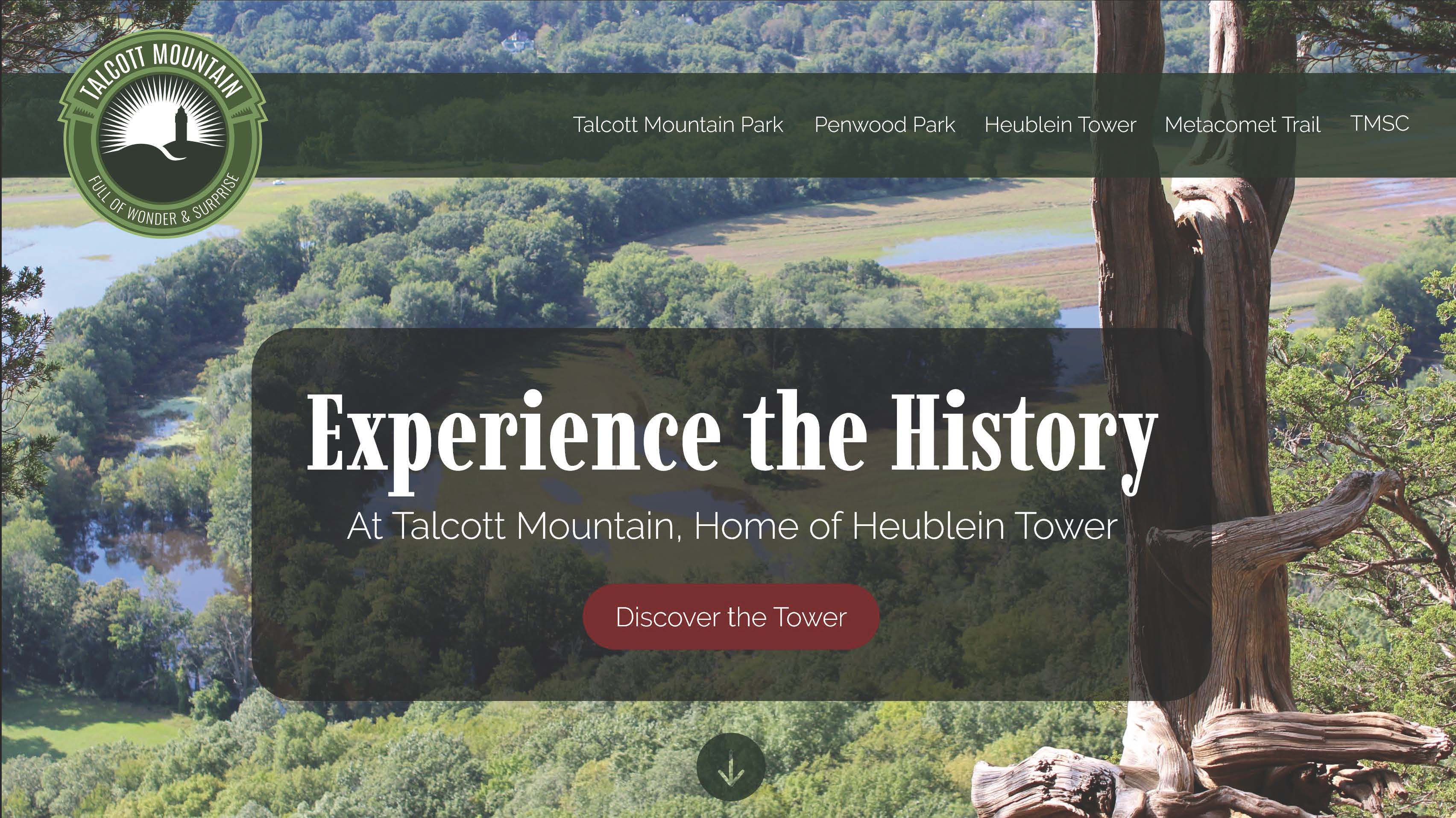 Homepage of the Talcott Mountain website 