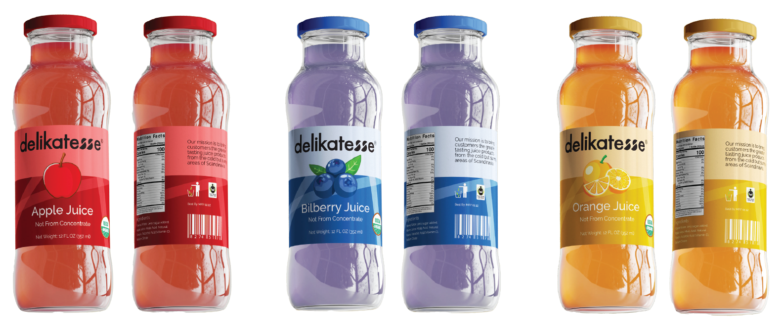 Mockup of the final Delikatesse packaging design