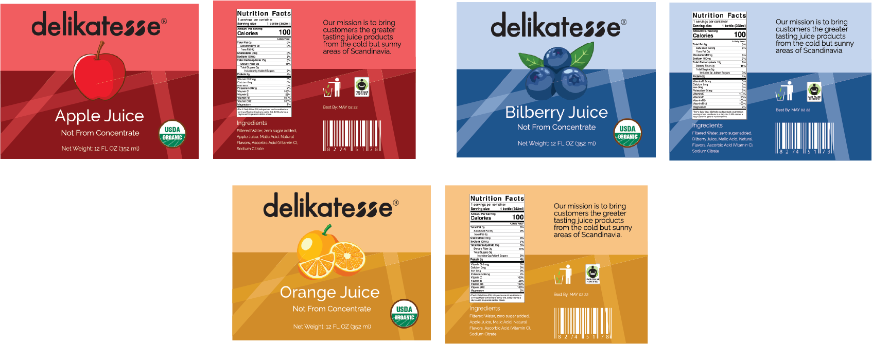 Final package design for Delikatesse